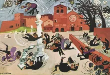 Cartolina di Kollmann di Piazza San Giusto